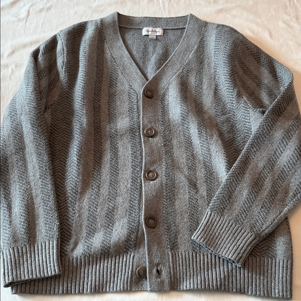 Goodfellow & Co Gray Patterned Cardigan